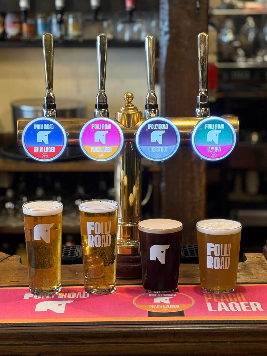 Folly Road Pint Lager Glass